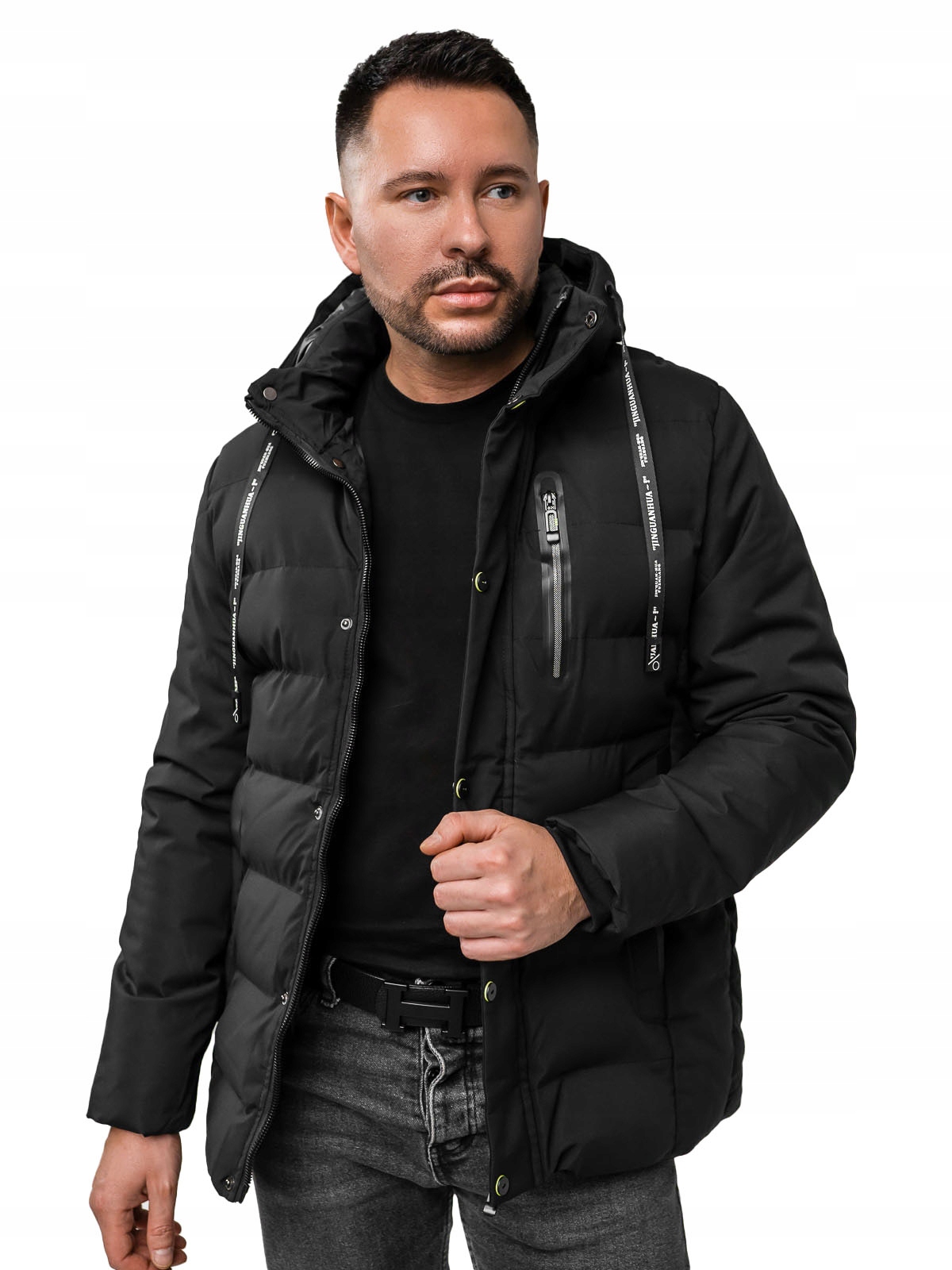 Černá pánská zimní bunda Denley 5M3136A1_M