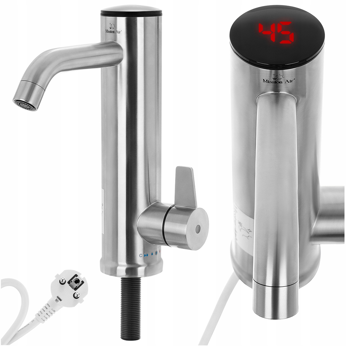 Průtokový elektrický kohoutkový ohřívač vody Mission Air Flux 3,3 kW LCD