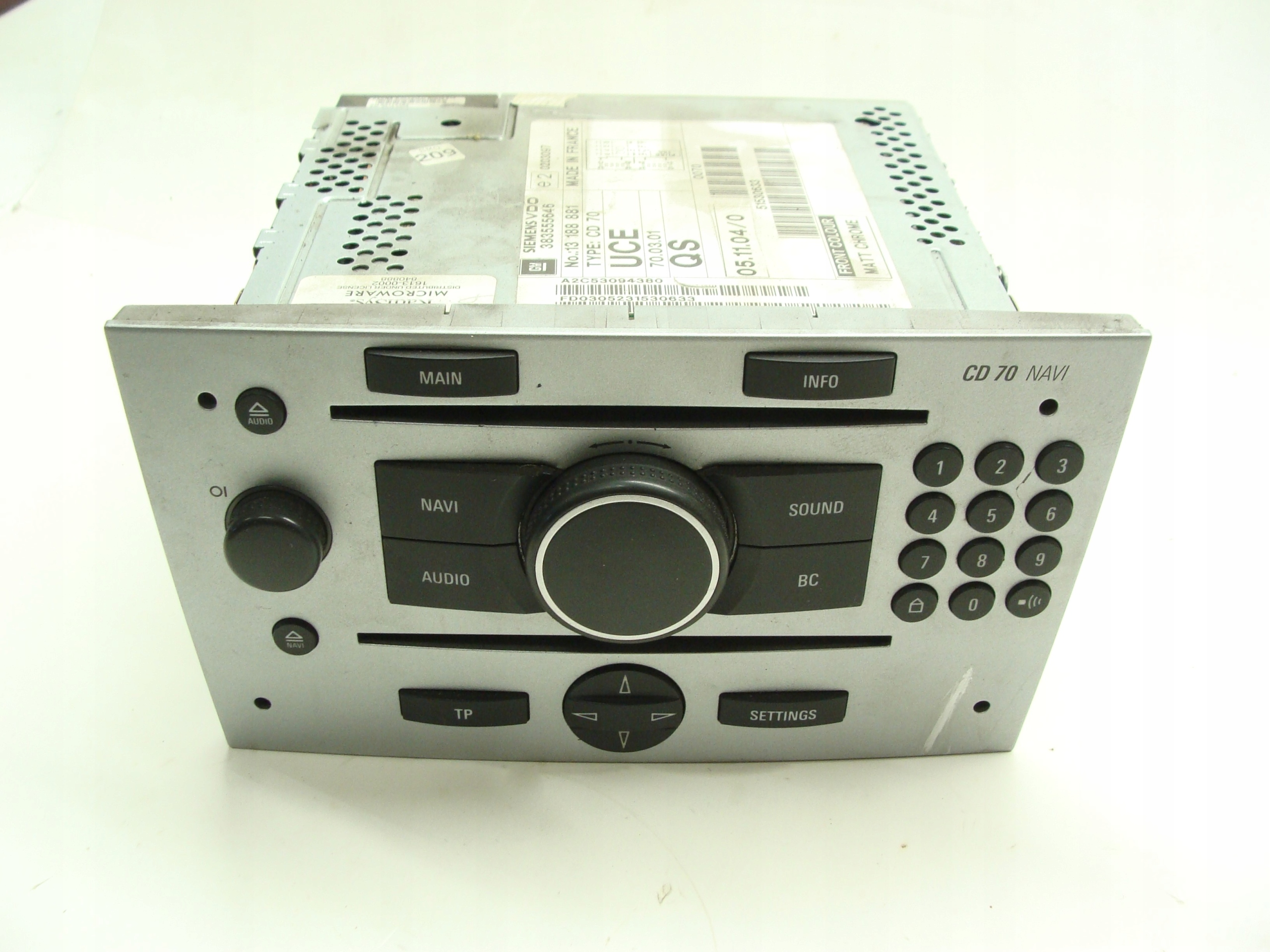 OPEL MERIVA A RADIO FABRYCZNE CD70 NAVI 13188881