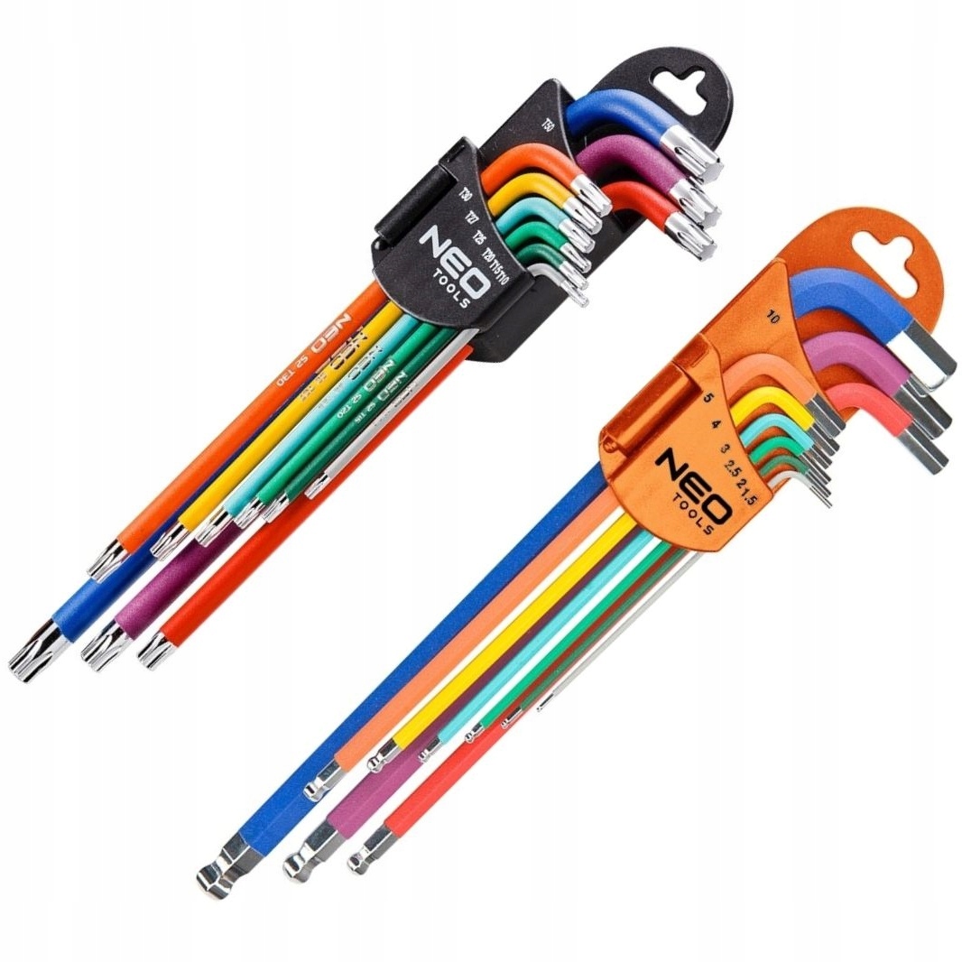 NEO Klucze imbus kulka HEX TORX dlugie zestaw Number of Elements sets