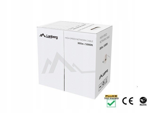 Kabel Utp Kat.5e drut LCU5-12CU-0305-BK czarny