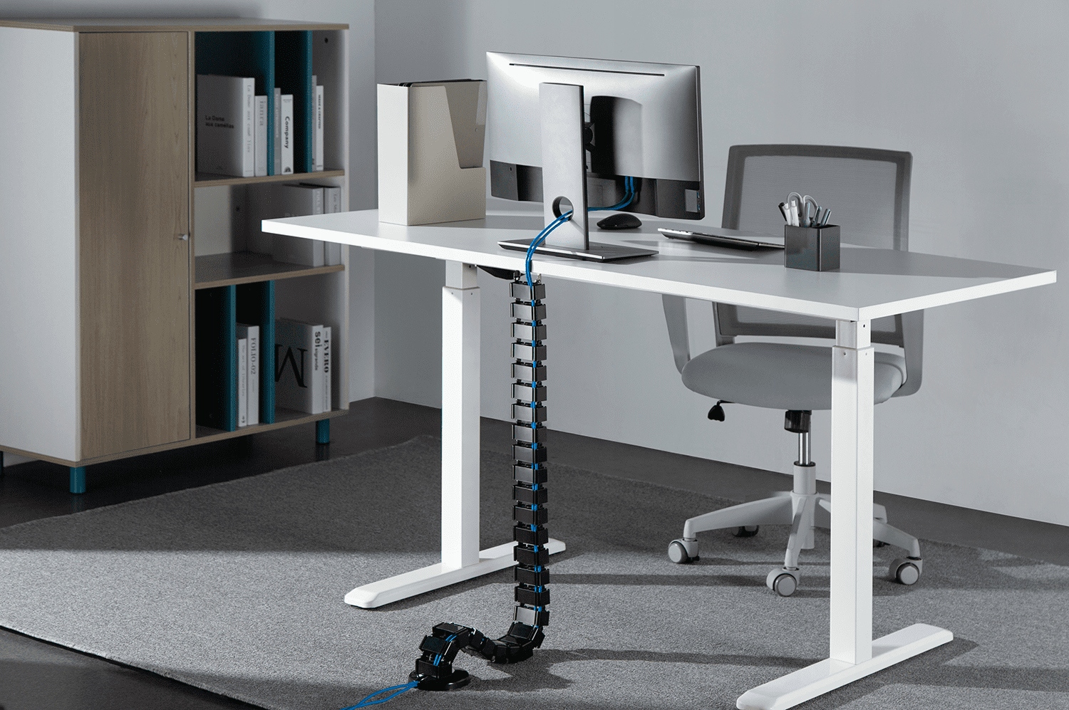 Organizer na kable Kręgosłup Maskownica 130cm Spacetronik modułowy na śruby Producent Spacetronik