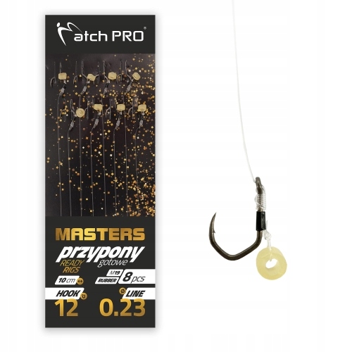 Przypony Match Pro Masters Rubber Nr14/0,20 M19 8szt.