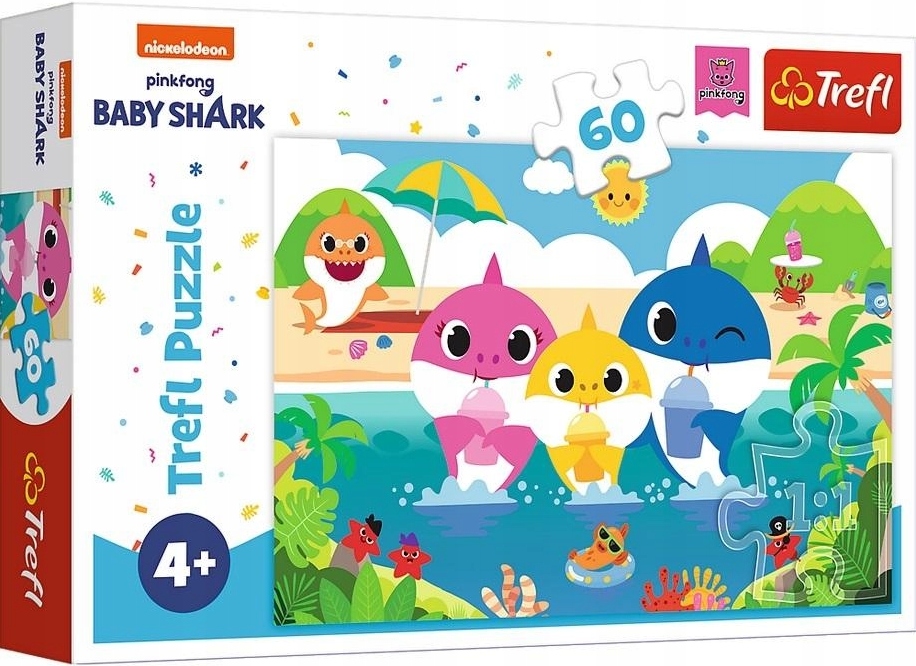 

Puzzle 60 Rodzina Rekinów Na Wakacjach Baby Shark