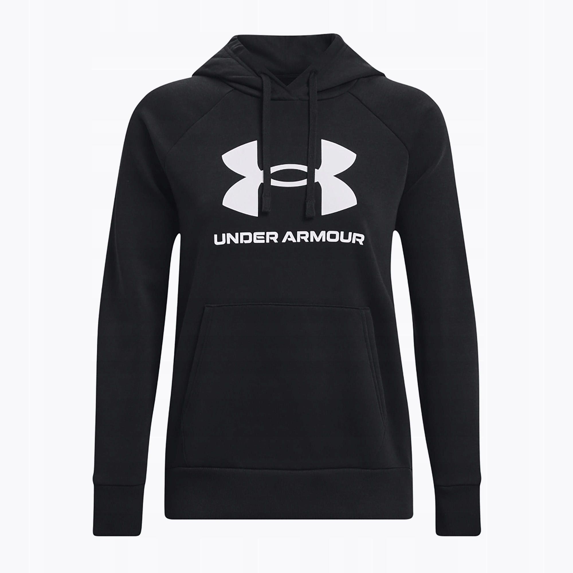 Mikina s kapucí s kapucí Under Armour Rival Fleece černá bavlněná s logem