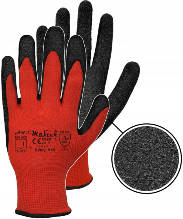 RĘKAWICE ROBOCZE rękawiczki robocze ogrodowe powlekane LATEKSEM 12 PAR r. 8 EAN (GTIN) 5902869784372