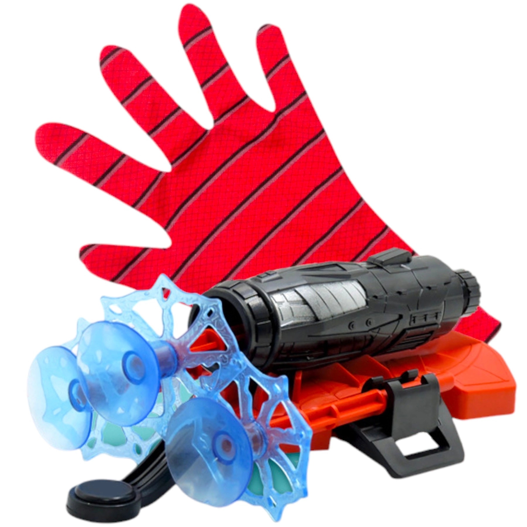 SPIDERMA KOSTUM KOMPLET 5v1 KOSTUM MASKA IZSTRELJEVALEC ROKAVIC, MEGA SET Spider-Man tema