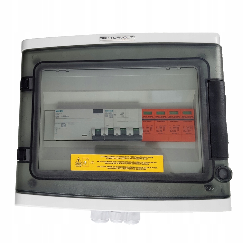 Solárny rozvádzač Pv Ac T2 bezpečnostné prvky Siemens B25A Doktorvolt