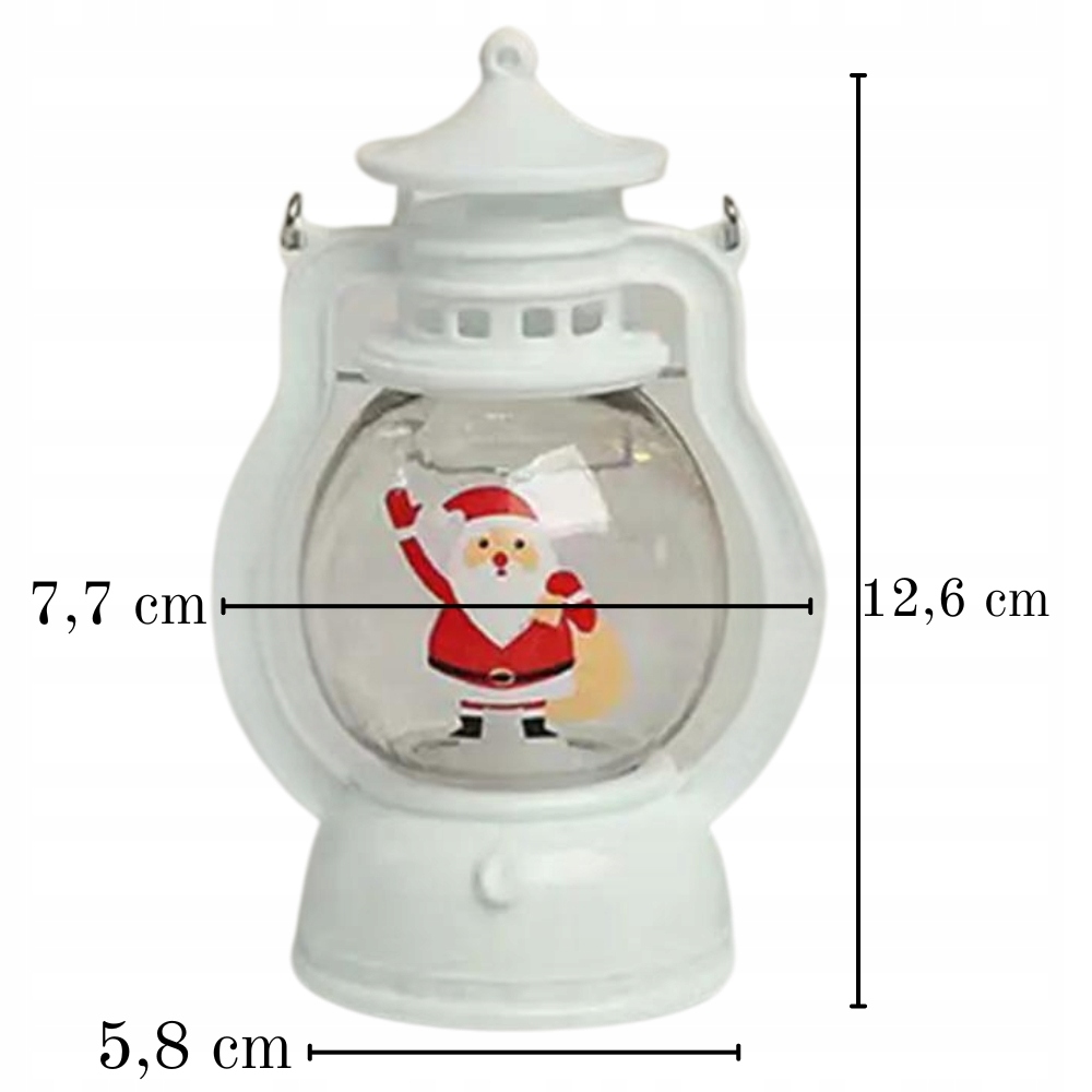 LAMPION LED 12,6 CM ŚWIECZNIK ŚWIĘTY MIKOŁAJ DEKORACJA ŚWIĄTECZNA LATARENKA Rodzaj lampion