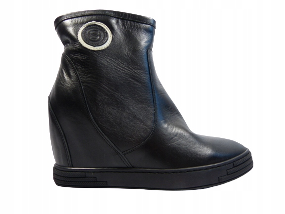 černé kotníkové boty tenisky kůže lico dámské kotníkové boty zateplené kotníkové boty J.w 40
