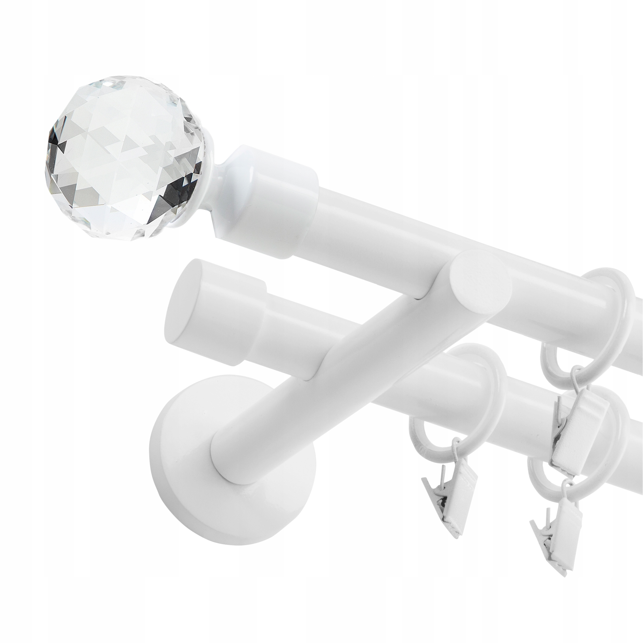 

Karnisz Metalowy Biały Podwójny 19mm 140cm