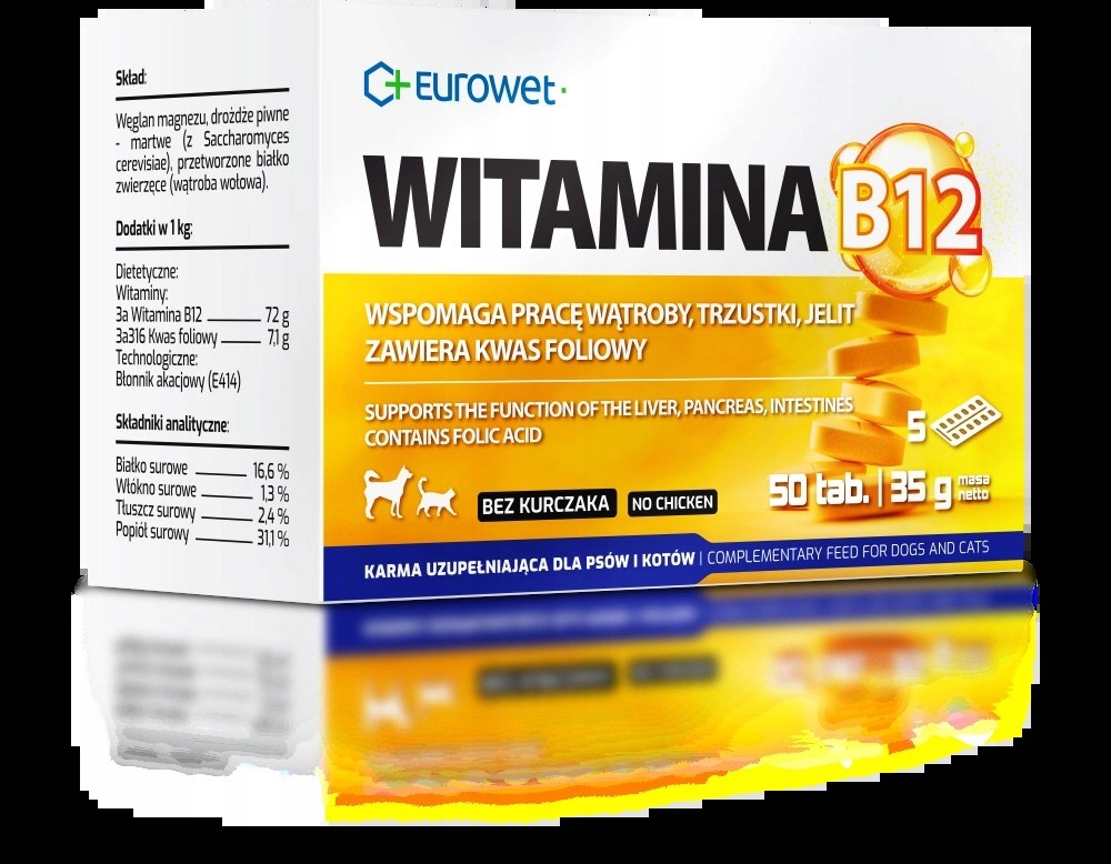 Levně Eurowet Vitamín B12 50, tabulka Eurowet