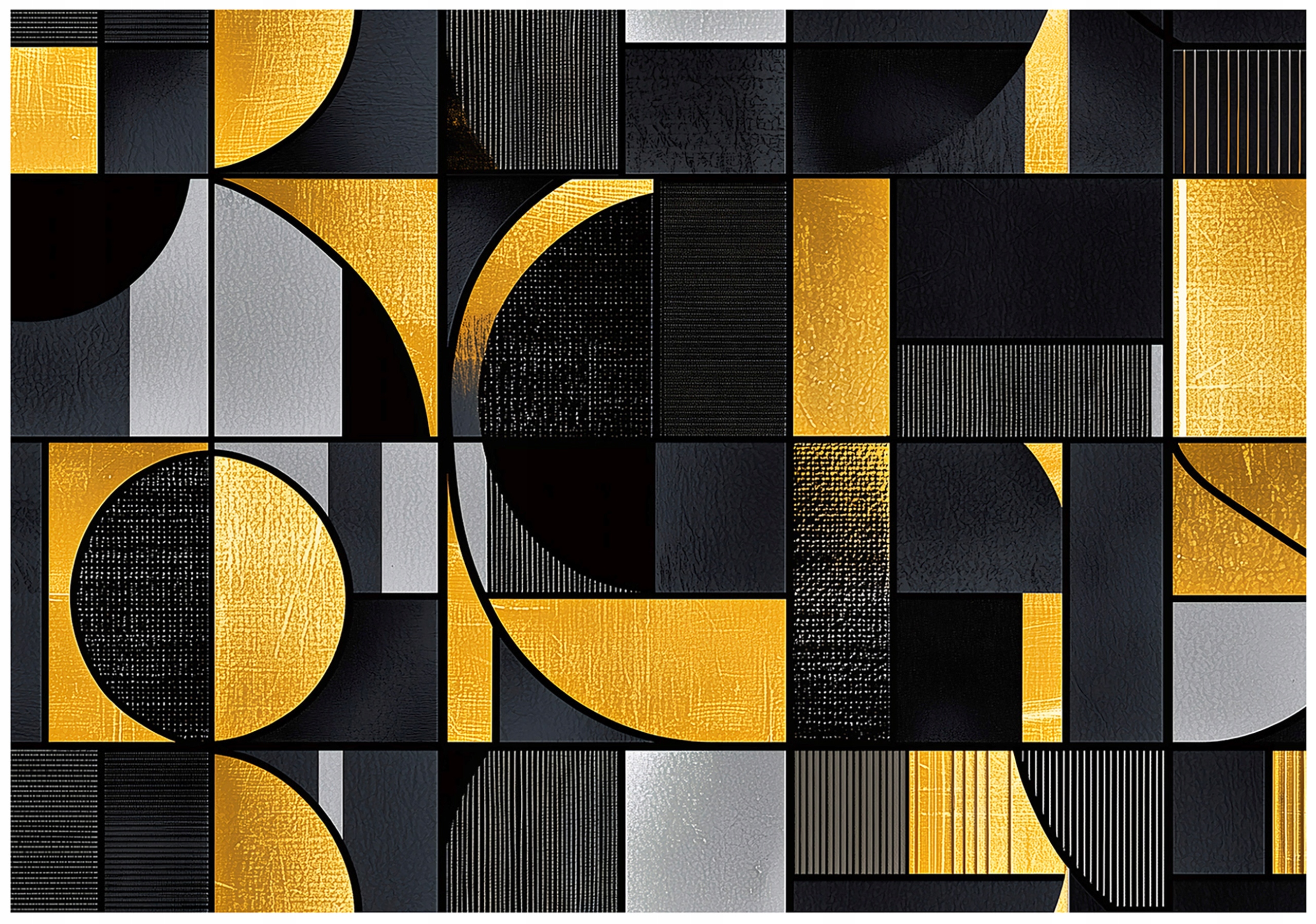 Vliesová fototapeta Čierno-zlatá mozaika Ilúzia priestoru 312x219 lepidlo