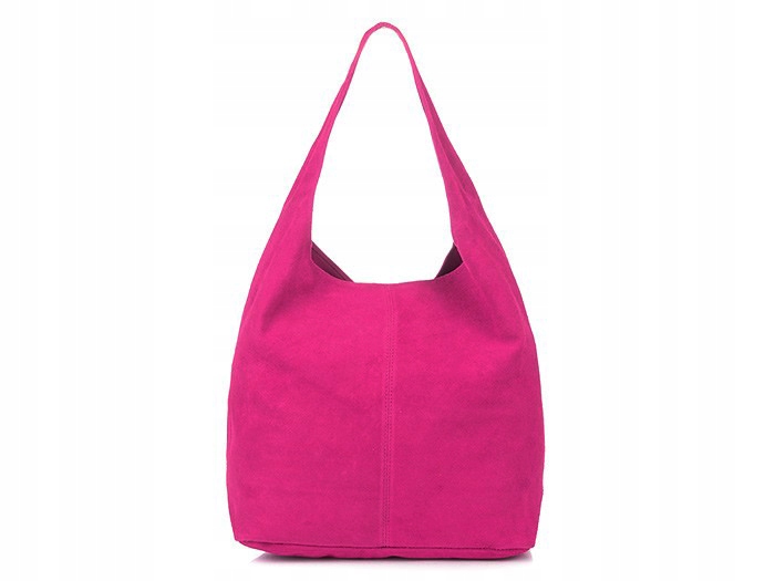 Kožená kabelka shopperka A4 dámská semišová velká přes rameno s kapsou