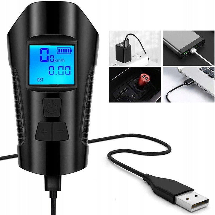 ZESTAW LAMPKA ROWEROWA LED PRZEDNIA + TYLNA USB Marka Inna marka