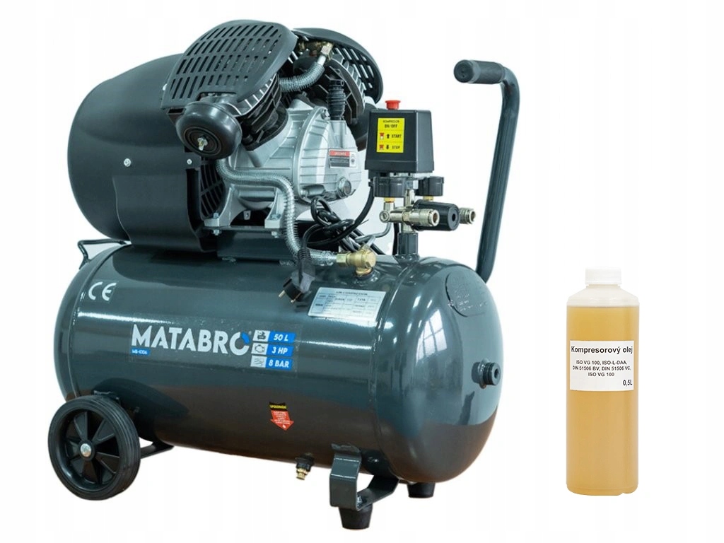 Matabro MB-K106, Olejový kompresor 50l, 230V 3500W