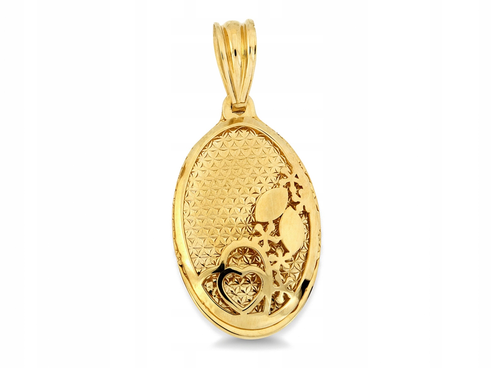 Přívěsek zlatý oválný 585 s Ažurem květinový vzor Květiny 0.96g dárek