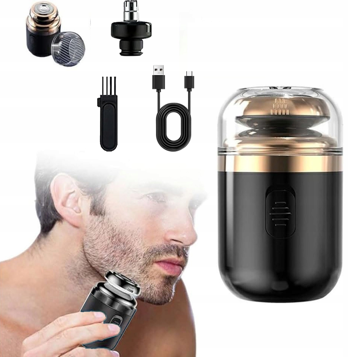 Przenośny Golarka Męska Maszynka do Golenia Brody, nosa i uszu