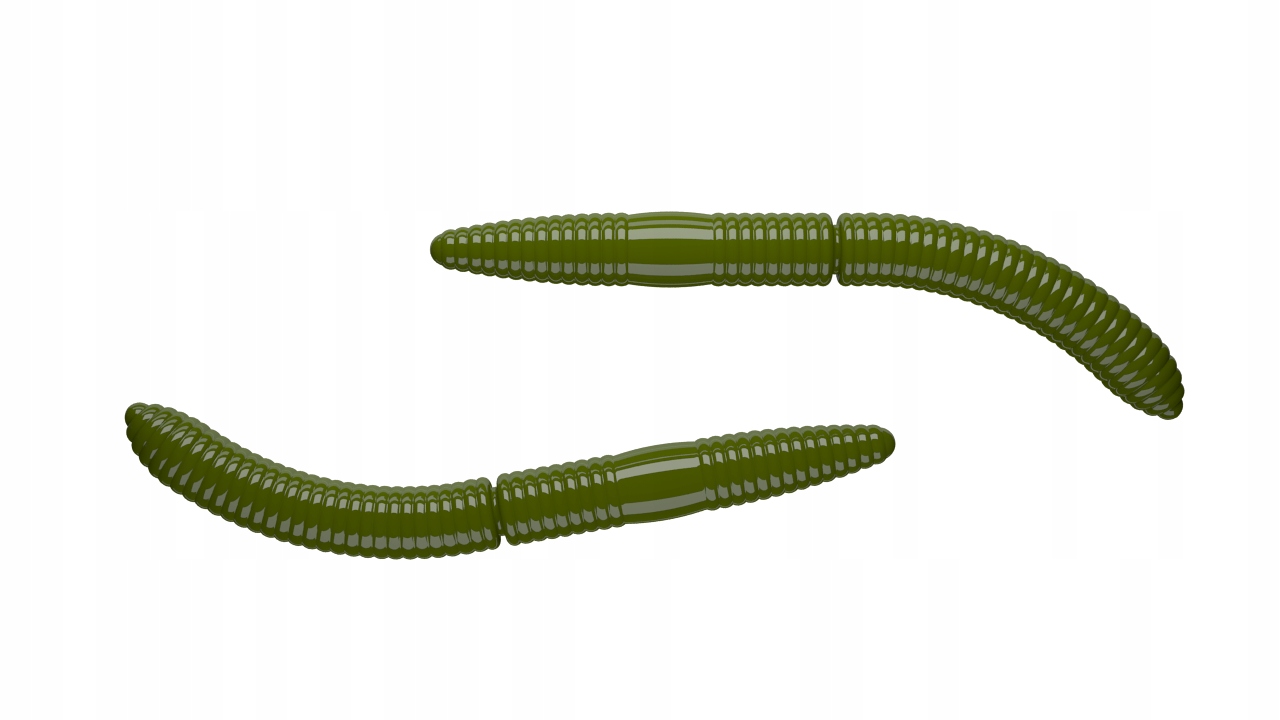 Przynęta Fatty D'Worm 75mm, smak: serowy, kolor: olive, słoik 8 szt.