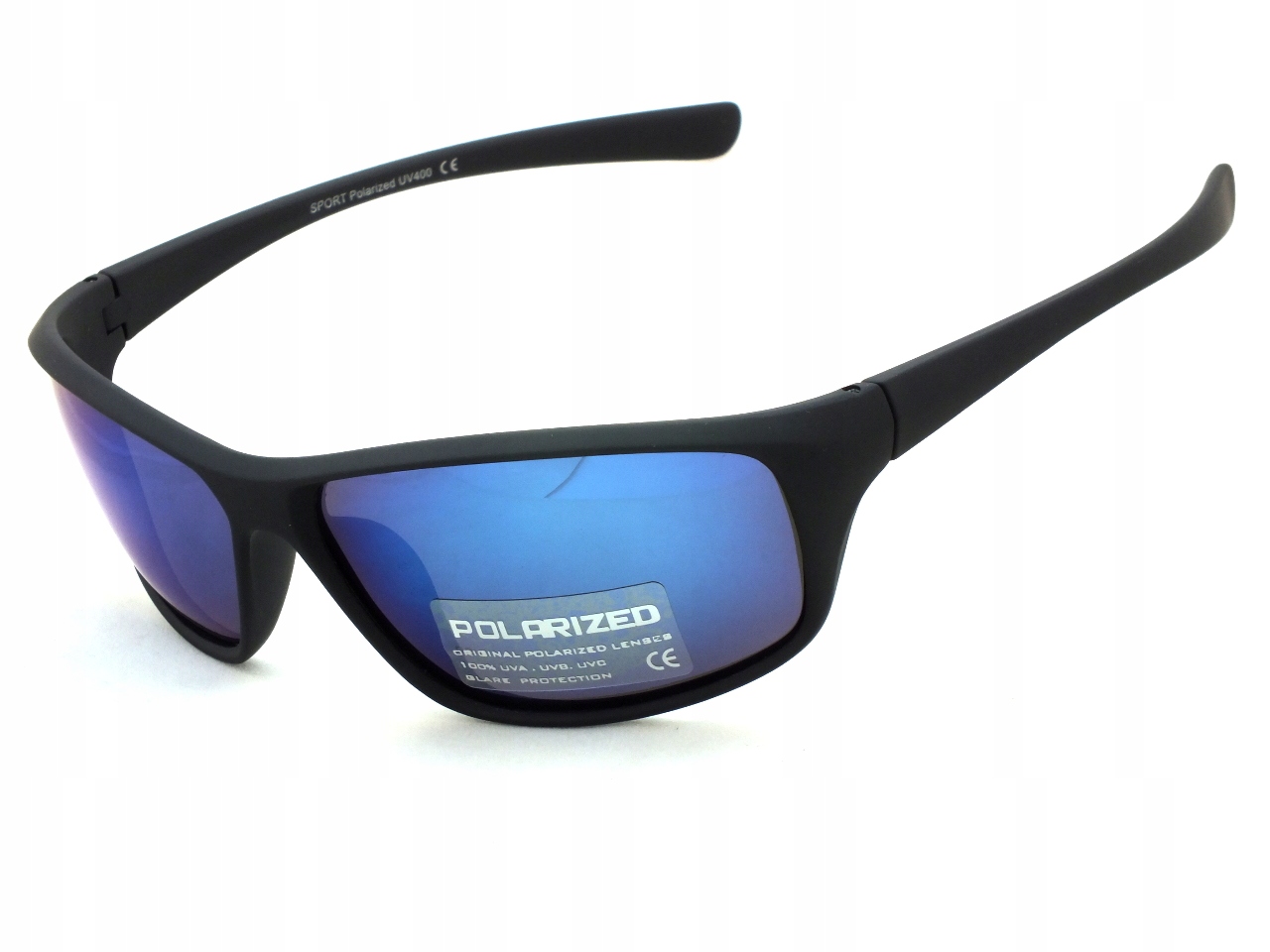 elastyczne Okulary sportowe do biegania Polarized rowerowe niebieskie UV400