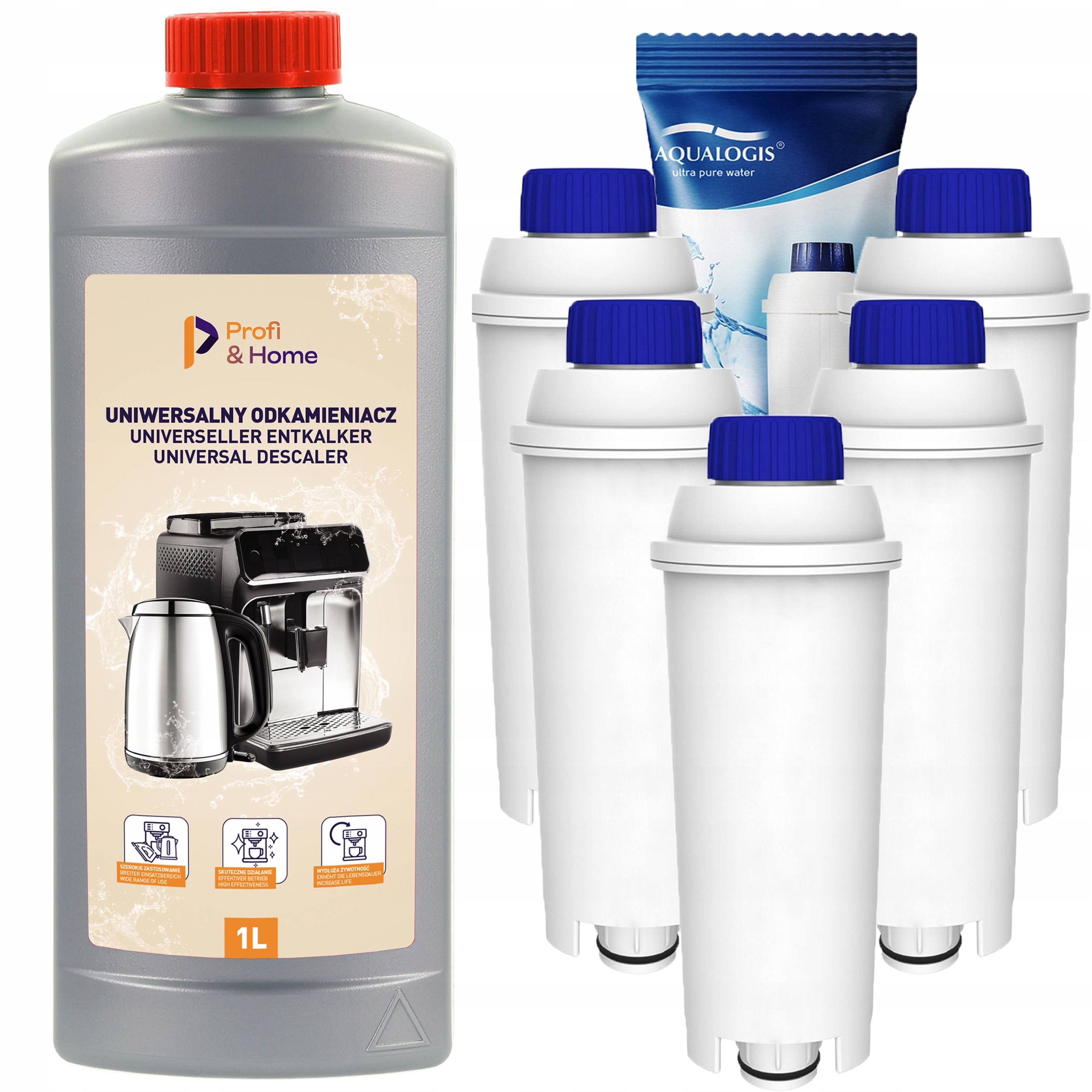 5x Filtr odvápňovač pro kávovar Delonghi Magnifica Evo Dinamica Eletta