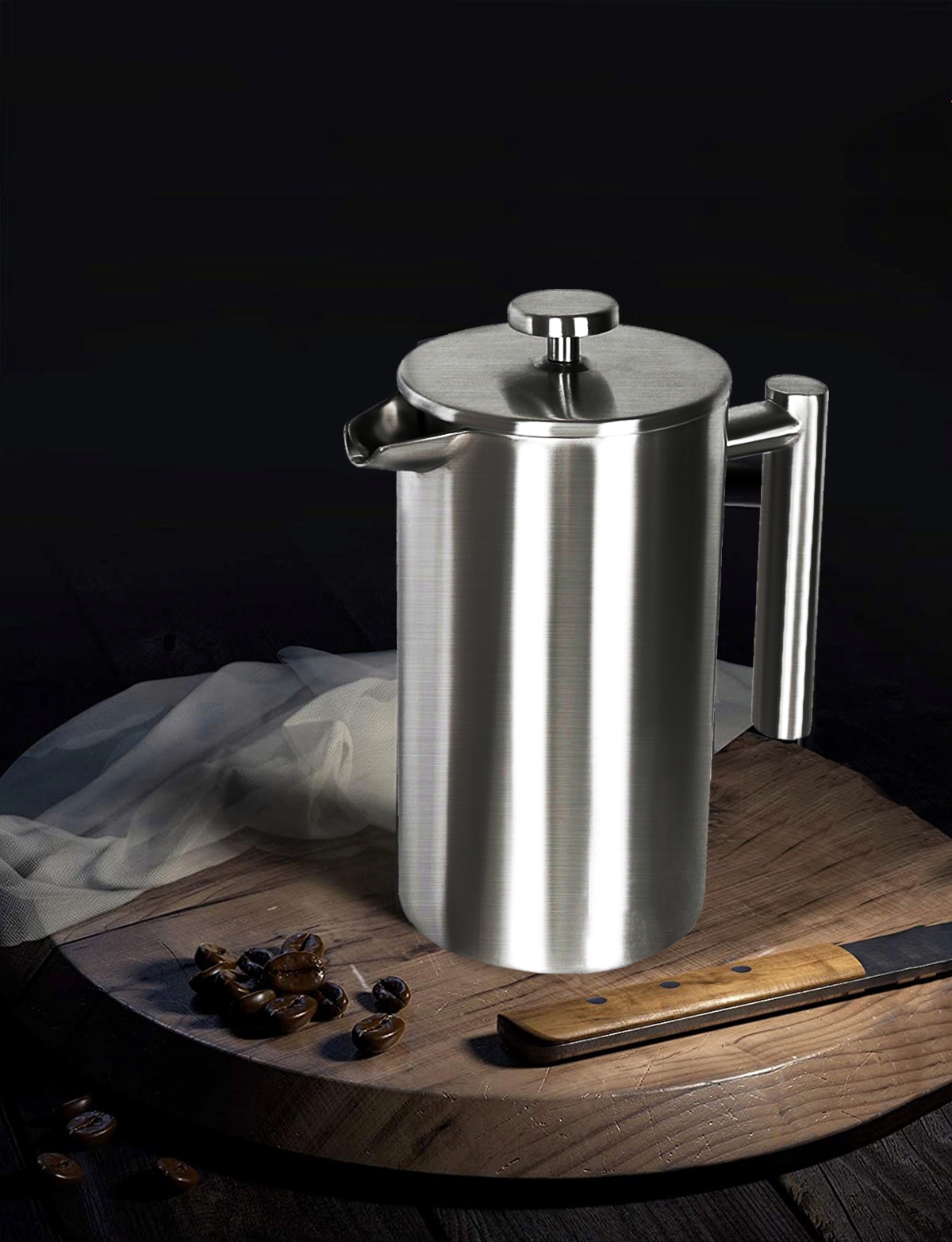 DZBANEK Z ZAPARZACZEM 1L FRENCH PRESS DO KAWY HERBATY ZIÓŁ STALOWY 21 CM Marka Karl Hausmann