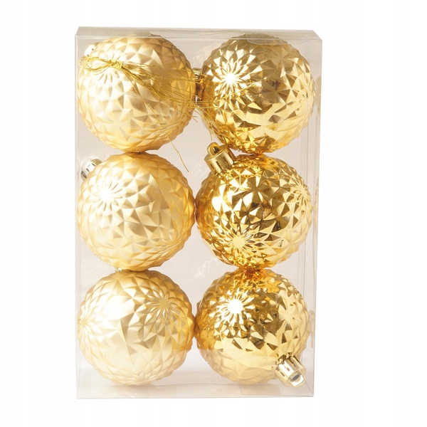 

6 bombek granat domki śnieżynki