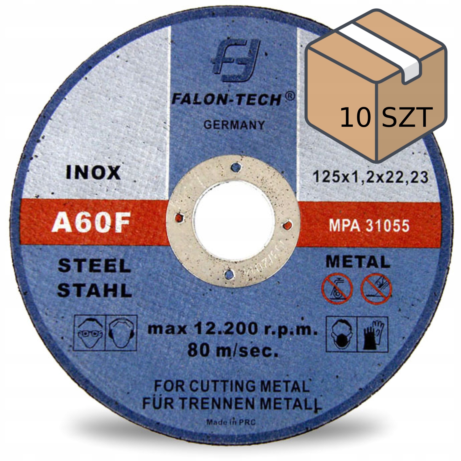 Tarcza Do Cięcia Stali Metalu Inox 10 Szt 125x1.2 Falon-tech