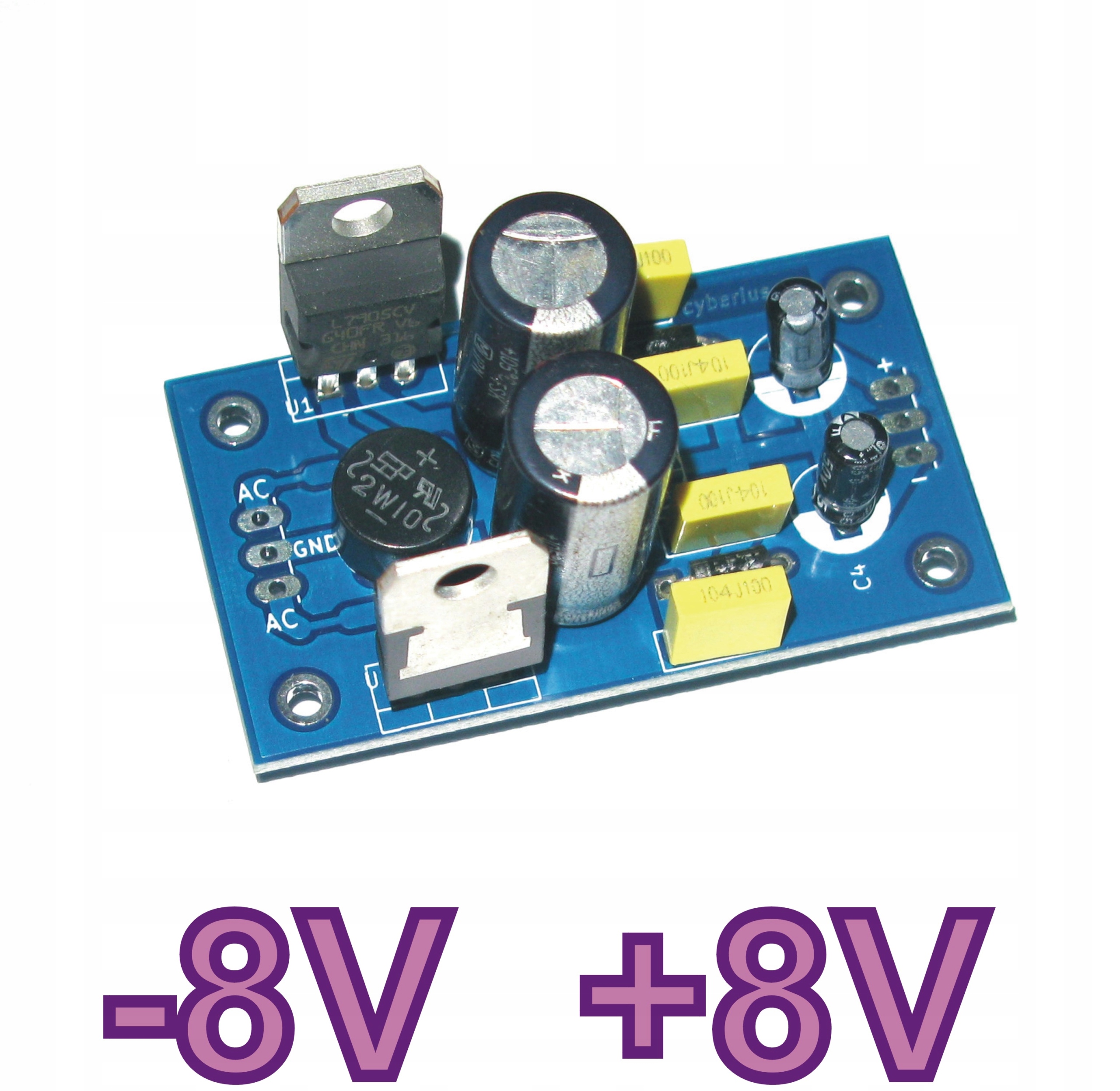 

Zasilacz Symetryczny dwu napięciowy Diy, -8V i +8V