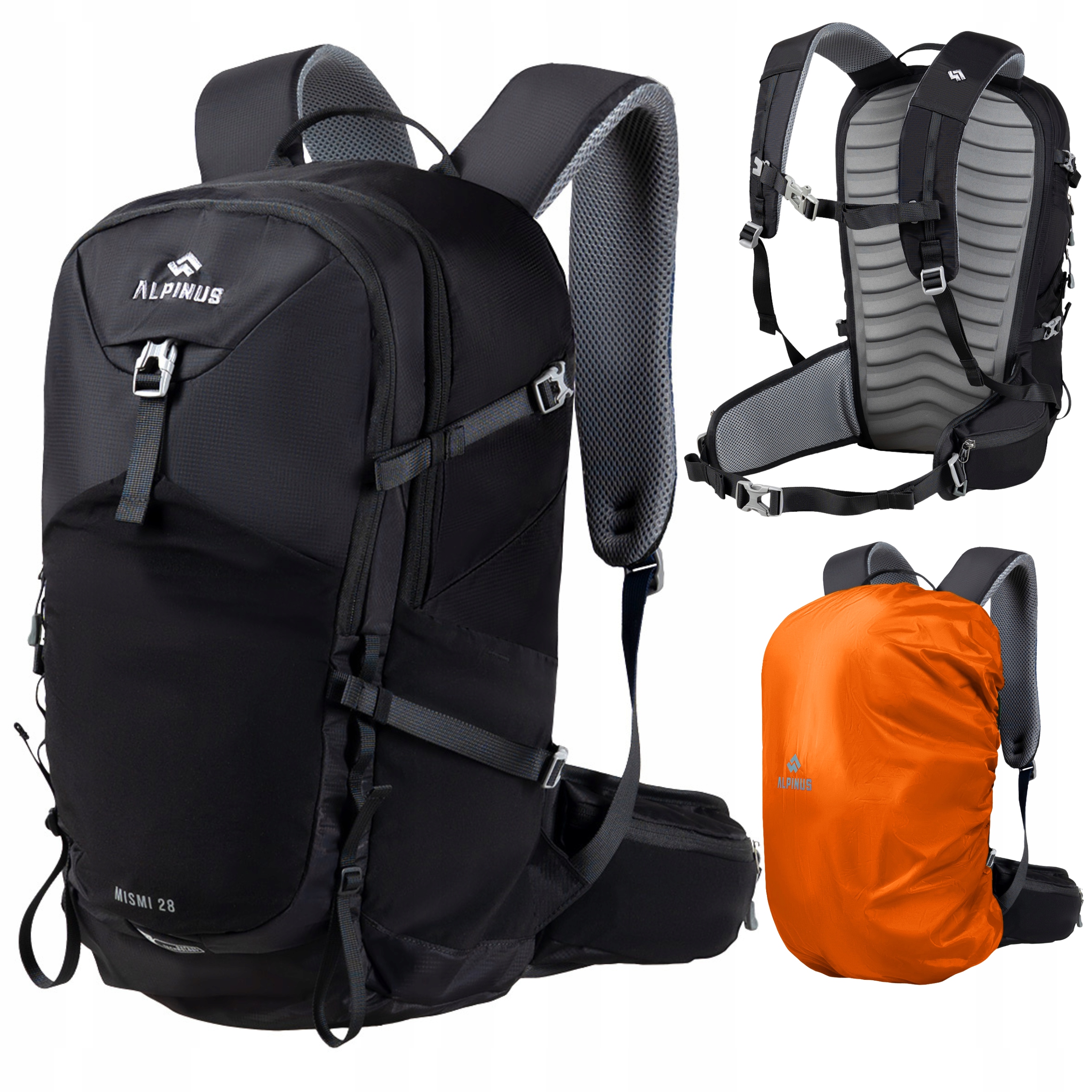 Plecak Trekkingowy Alpinus Turystyczny Sportowy Mismi 28L Pokrowiec