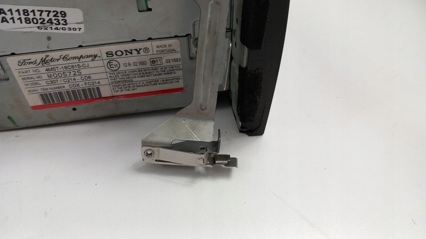 FORD RADIO ZMIENIARKA SONY 4M5T18C815CJ KOD Producent części Inny