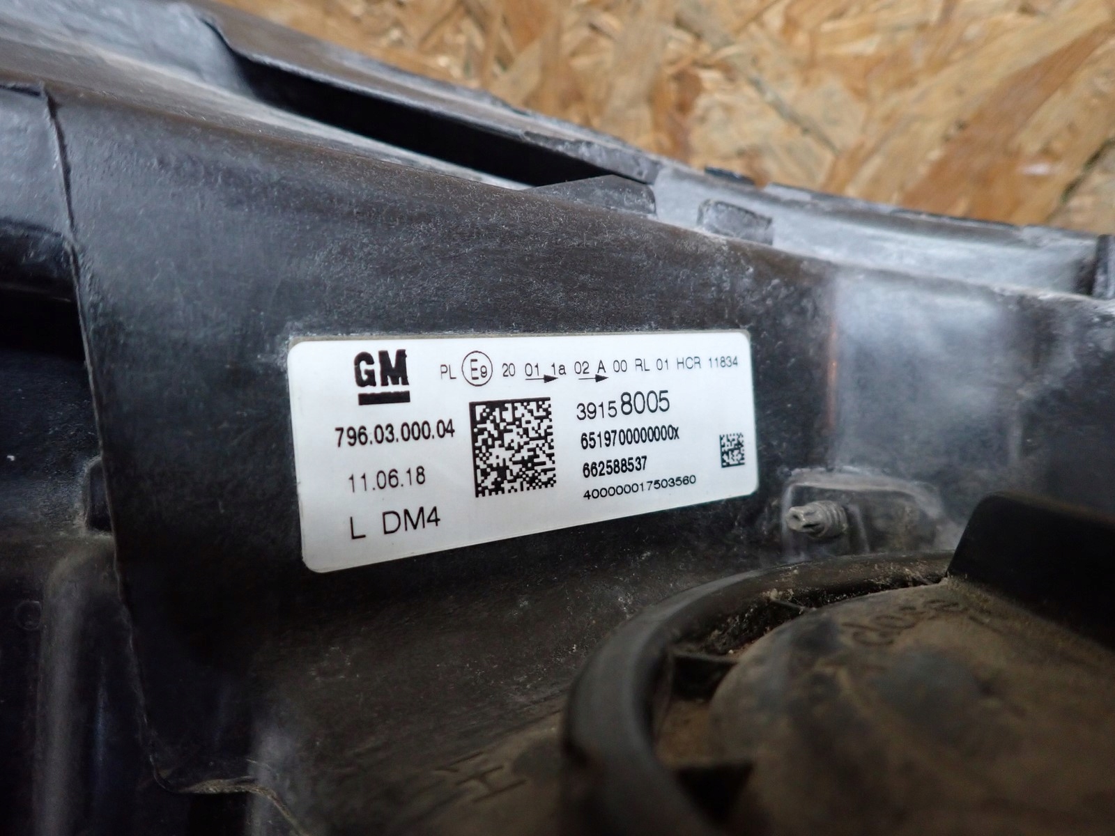 light left left LED OPEL ASTRA 5 V K B16 2015-2019R 39158005