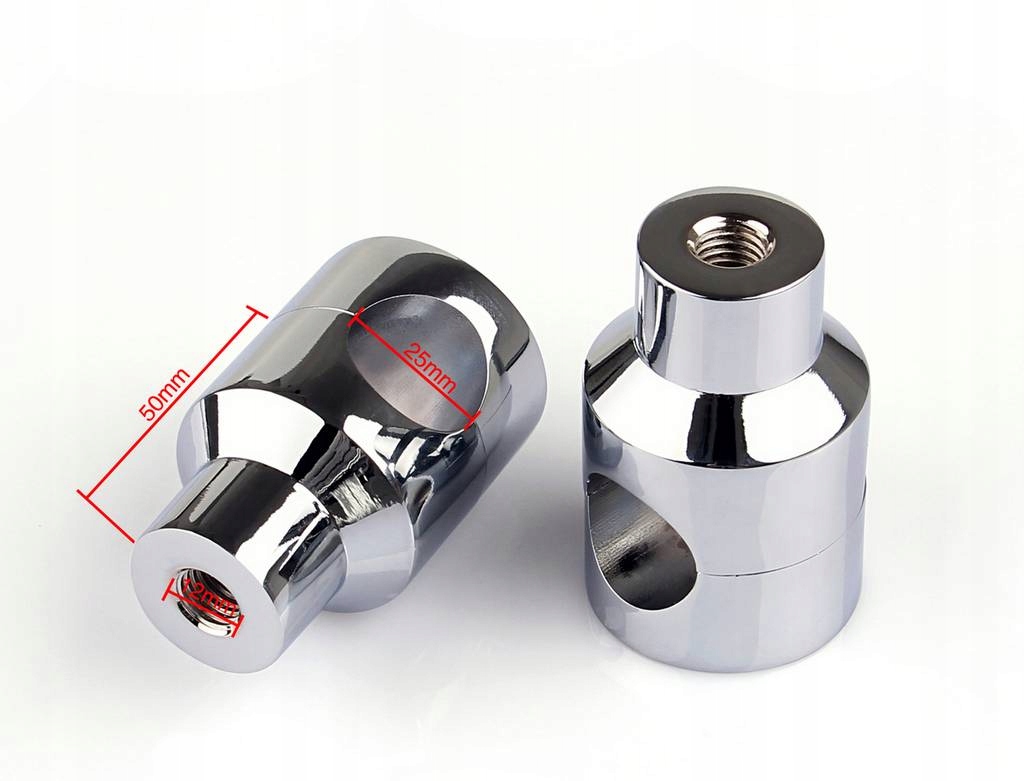 RISERY MOCOWANIE KIEROWNICY CAL CHROMOWANE 7CM Part number MOTMT030 07CH