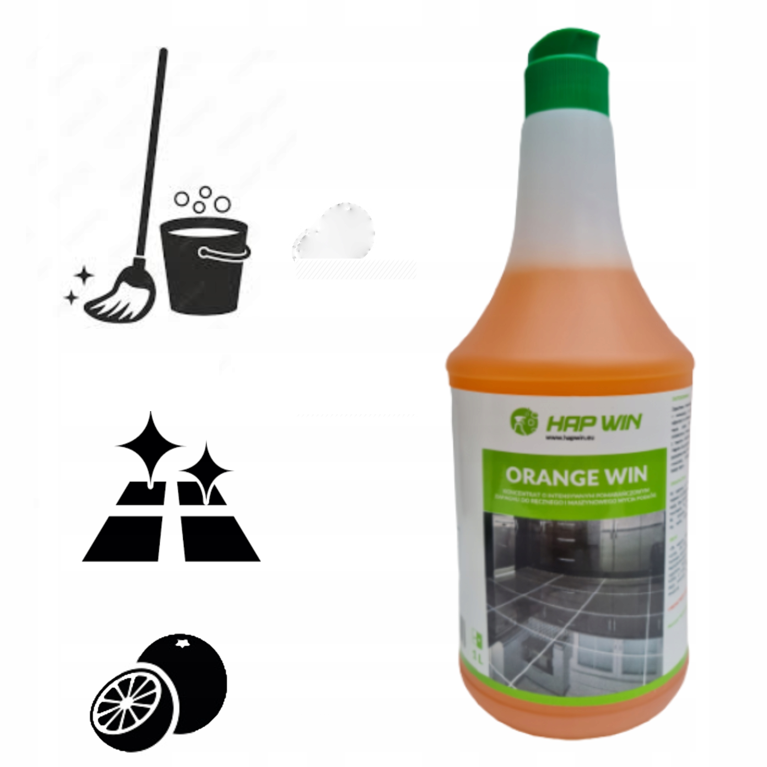 

Płyn Do Mycia Podłóg Pcv Płytek Paneli Orange 1L