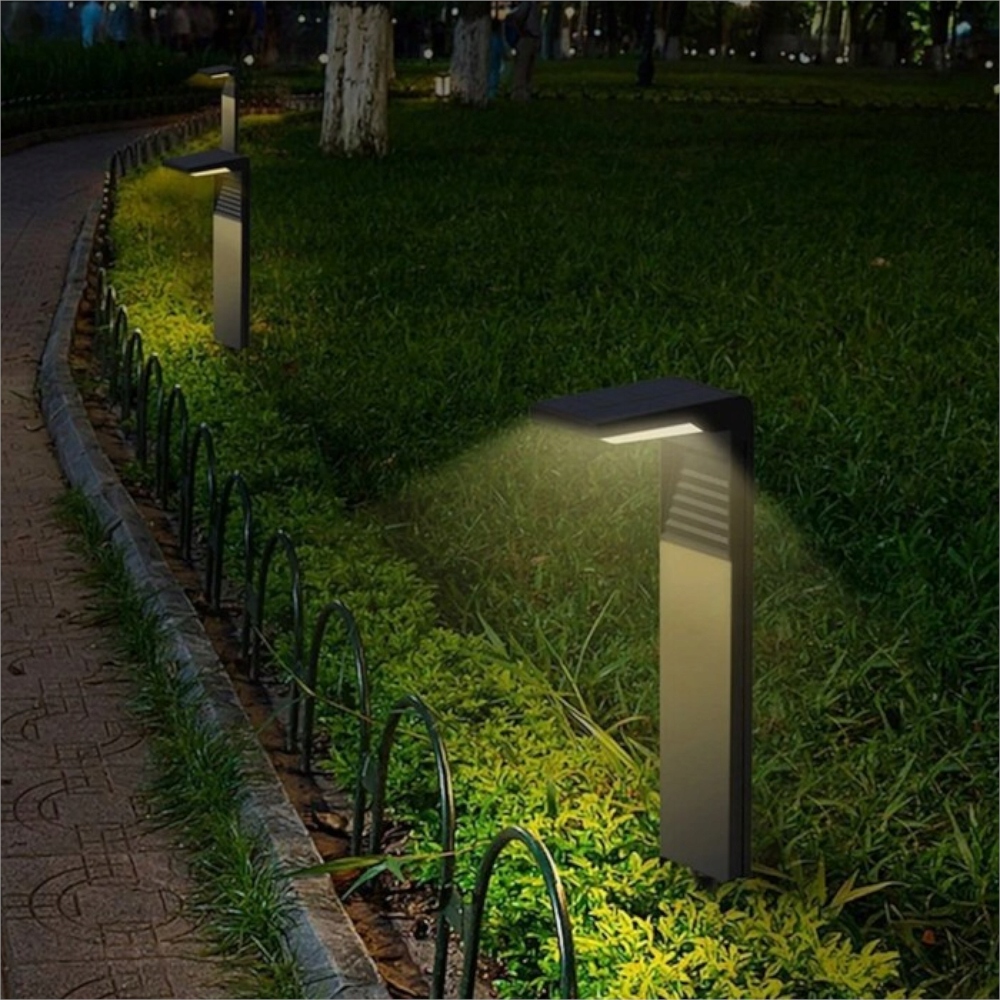 Słupek ogrodowy solarny wbijany lampa LED IP64 41cm duży Zasilanie solarne