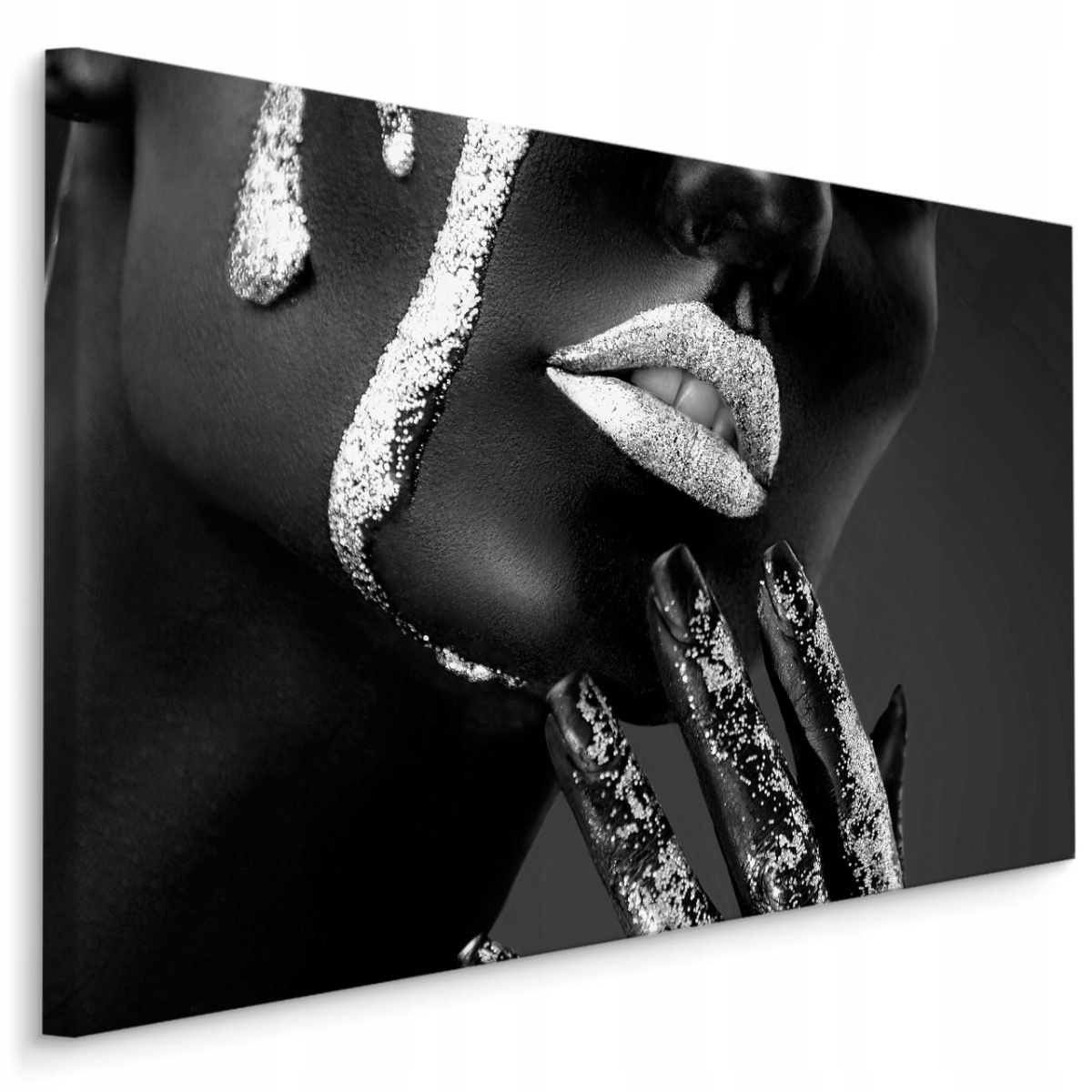 

Obraz Na Płótnie Kobieta Srebrny Make Up 120x80
