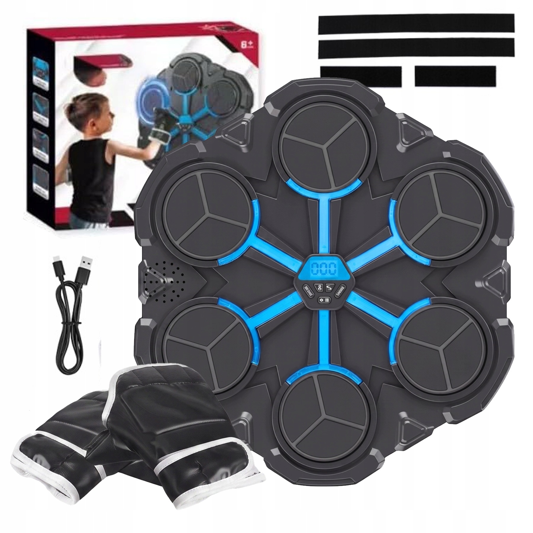 Boxovací štít Boxerská bezdrátová Bluetooth rukavice na zeď