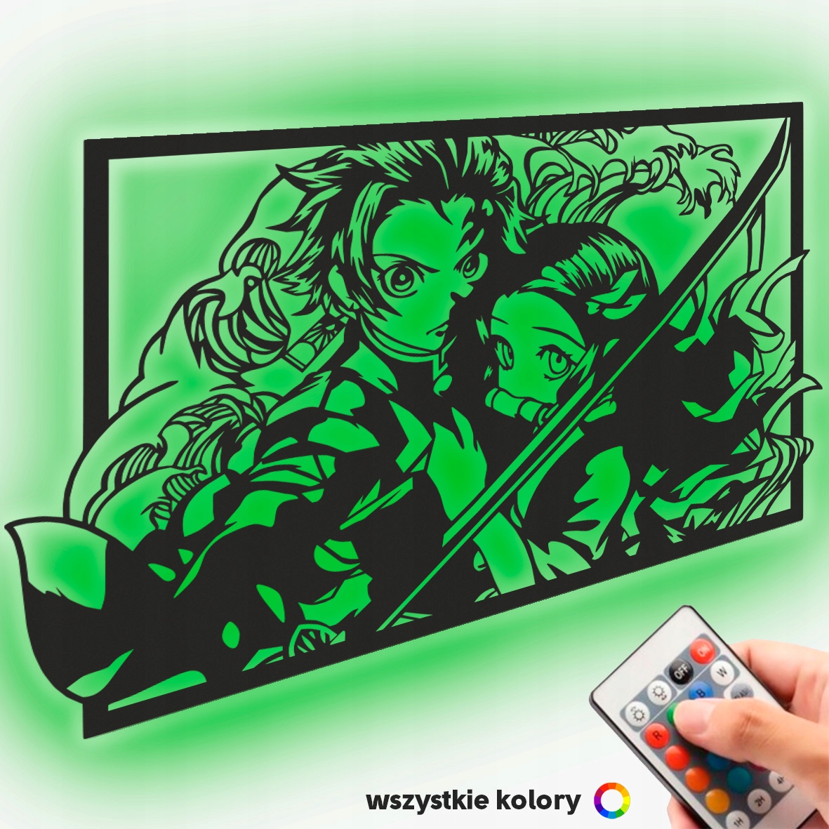 Nezuko Tanjiro Kamado Meč zabijáka démonů XL Obraz Anime Noční Lampa