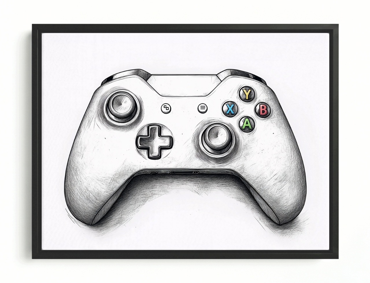 Obraz Rám American Box Grafika Skica Pad Kontroler Gaming Hráč 80x60