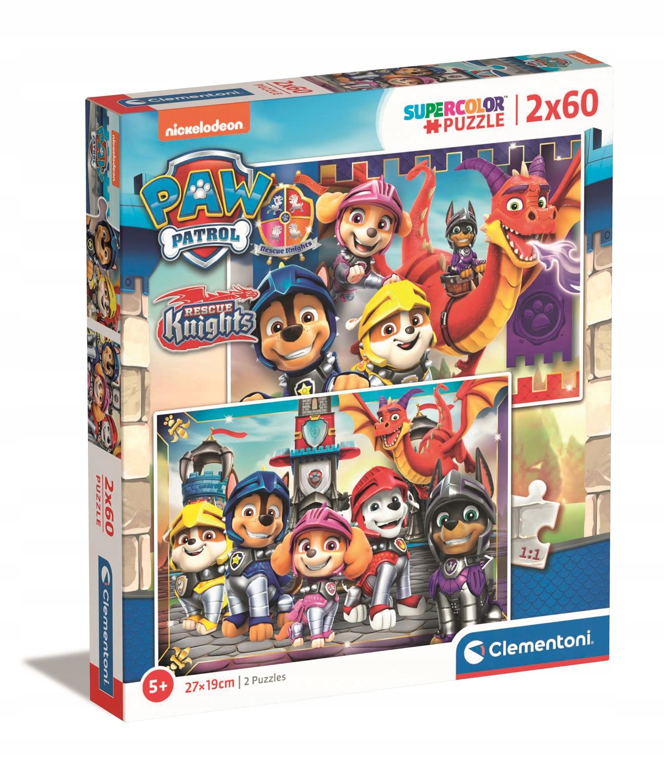 

Puzzle 2x60 el Psi Patrol Knights Clementoni 21621