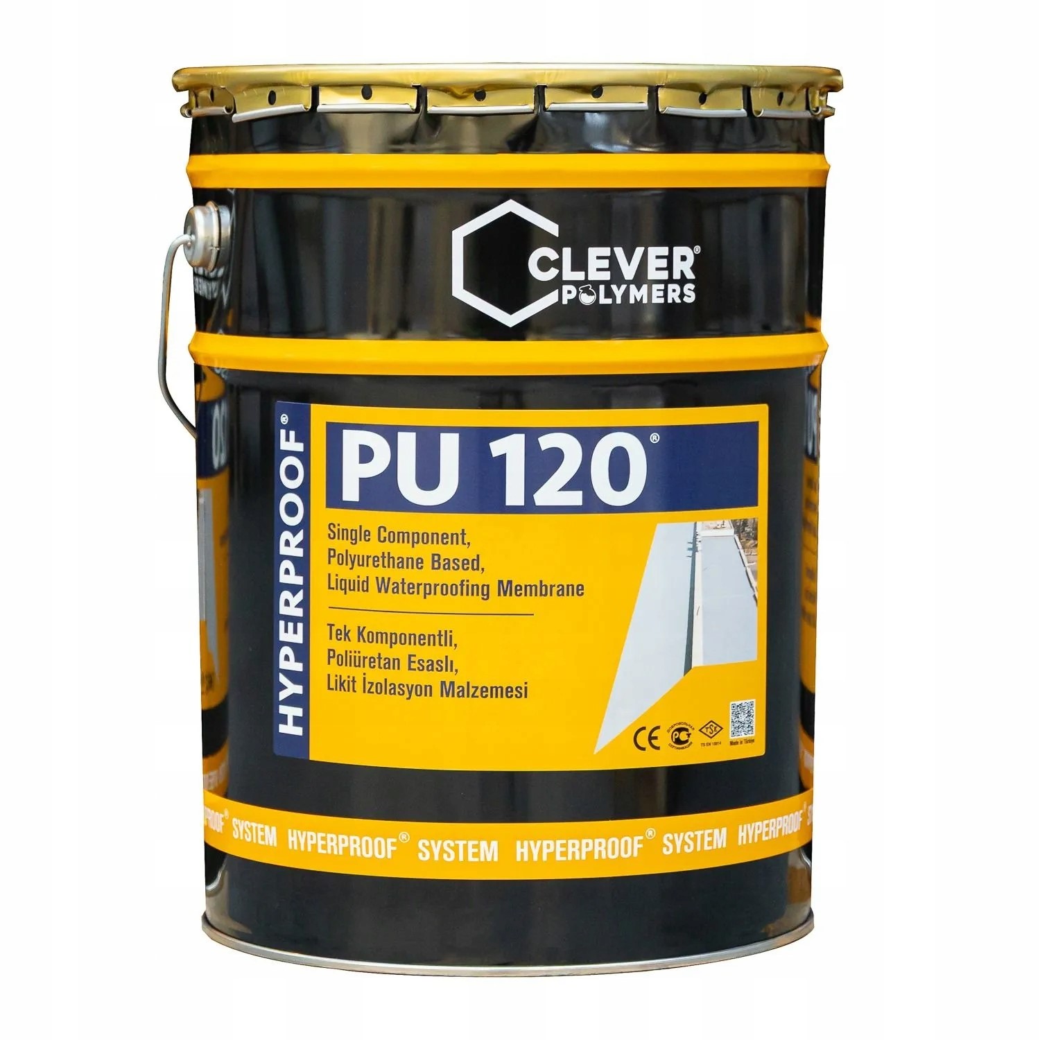 Hydroizolacja Poliuretanowa Jednoskładnikowa Clever PU120 – 25 kg taras
