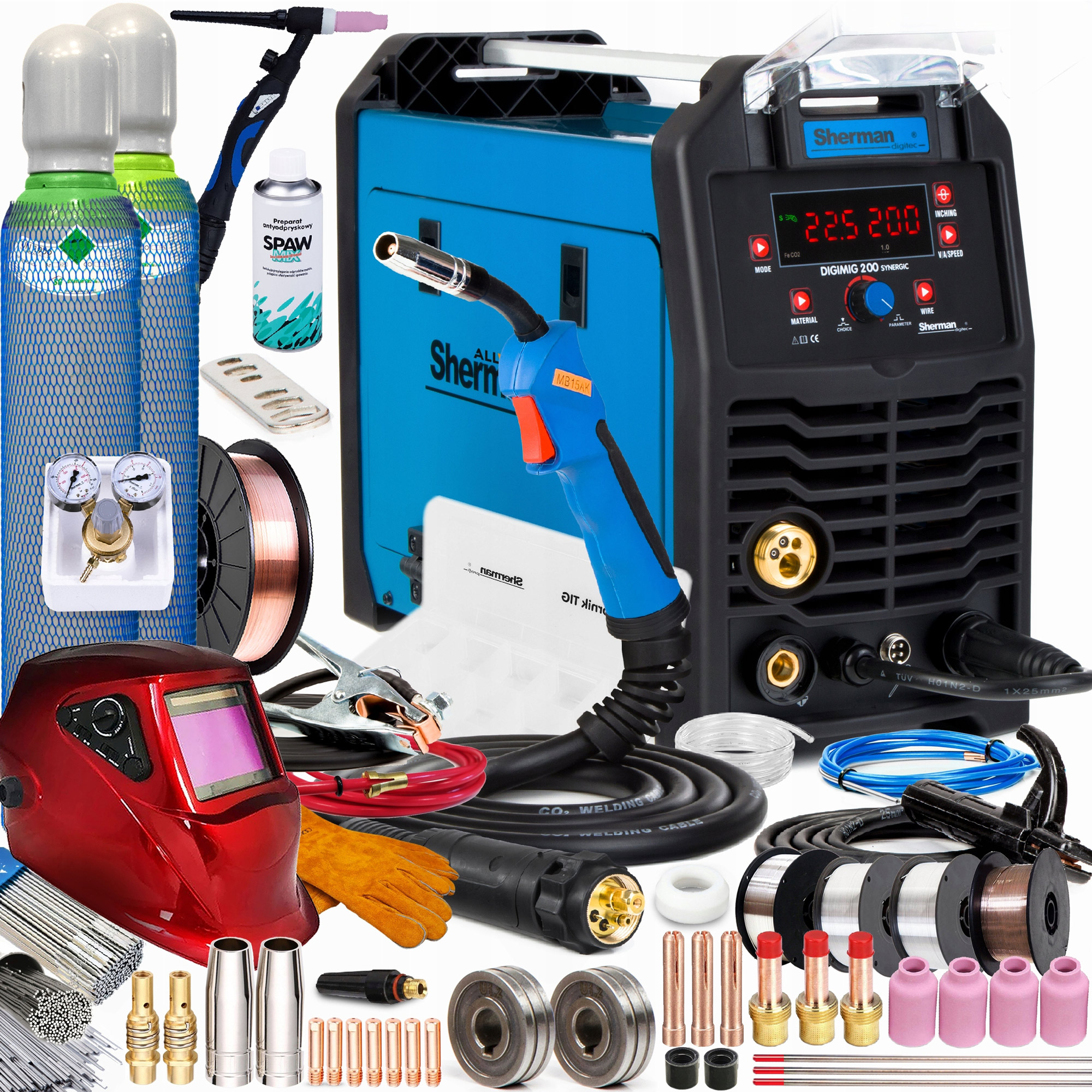 Invertorová Svářečka Sherman Digi Mig 200 Synergie Mma Tig 200A