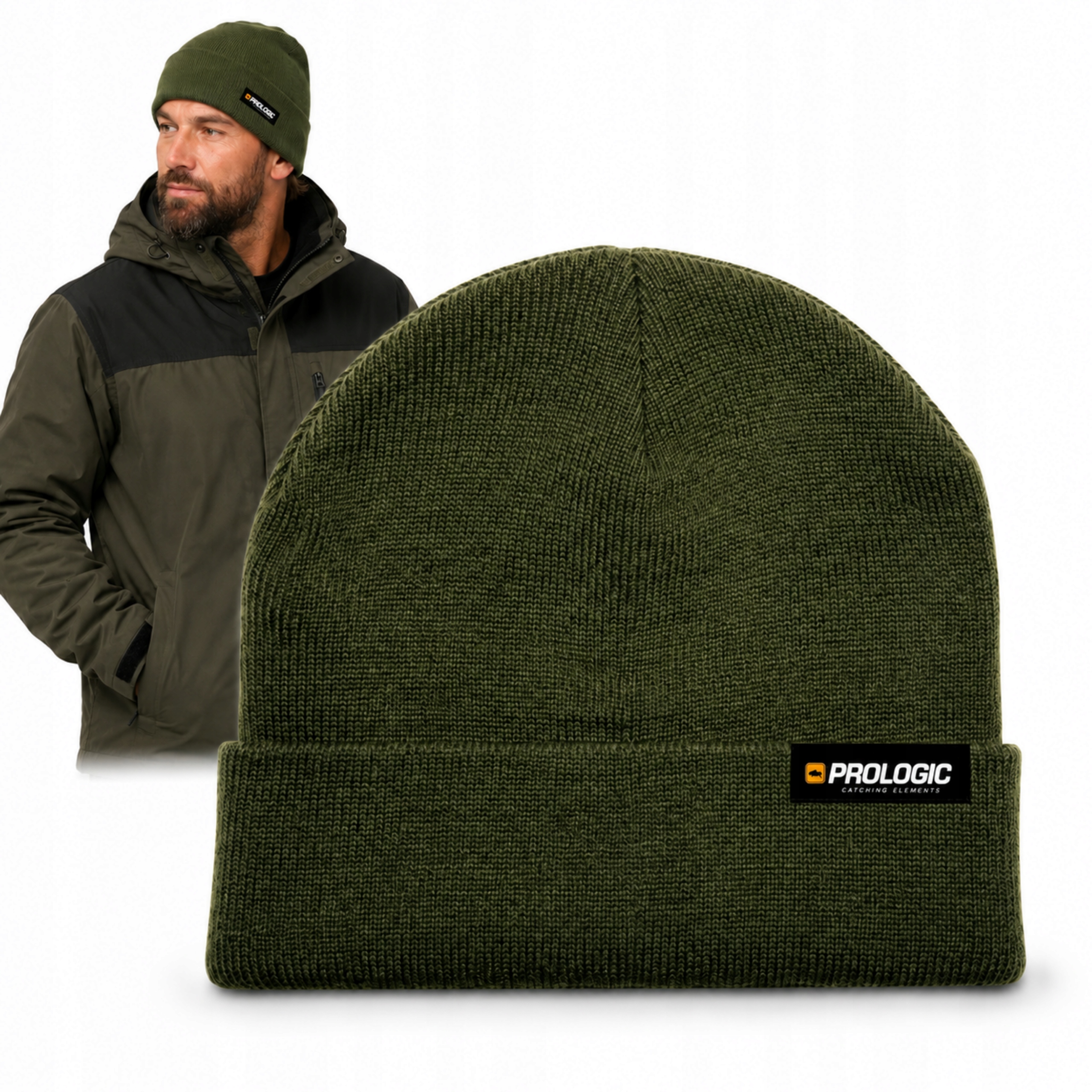 Czapka Zimowa Wędkarska Prologic Fold-up Knit Beanie Rifle Green