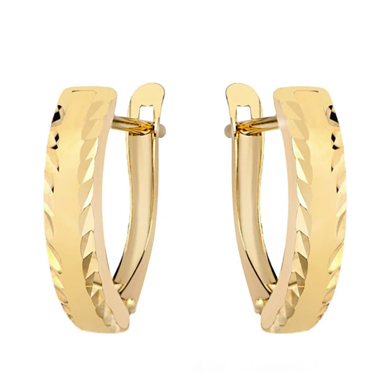 Zlaté Náušnice Anglické pr. 585 Diamantové 14k