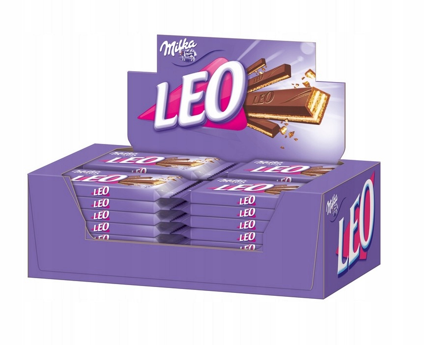 Milka Leo Wafelki w Czekoladzie Mlecznej Baton 33,3g x 32 szt