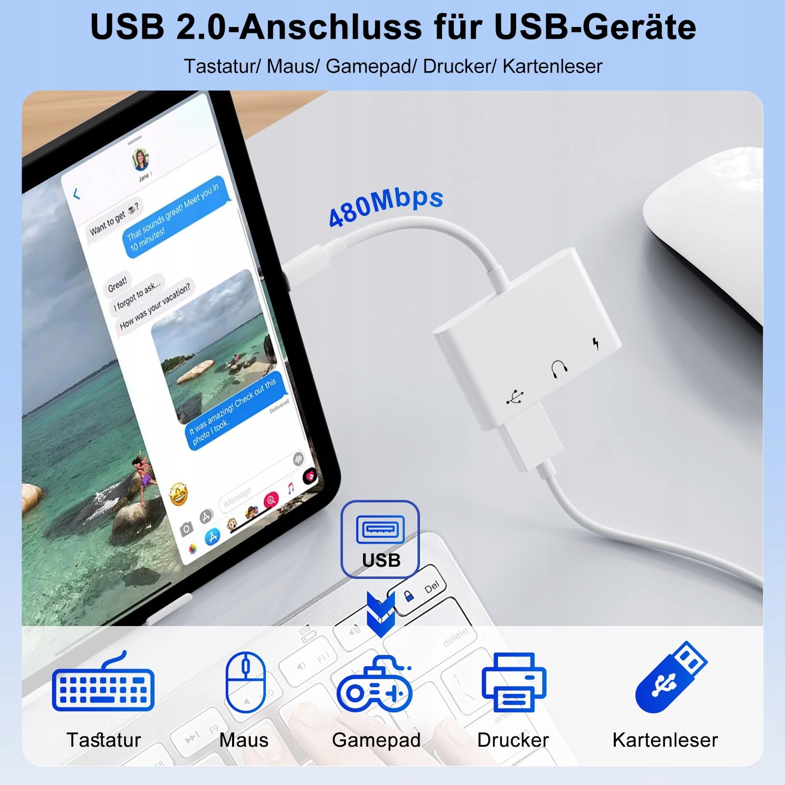 3 w 1 Adapter USB C na 3 5 jack słuchawki z ładowarką OTG USB adapter typ C — miniatura 4
