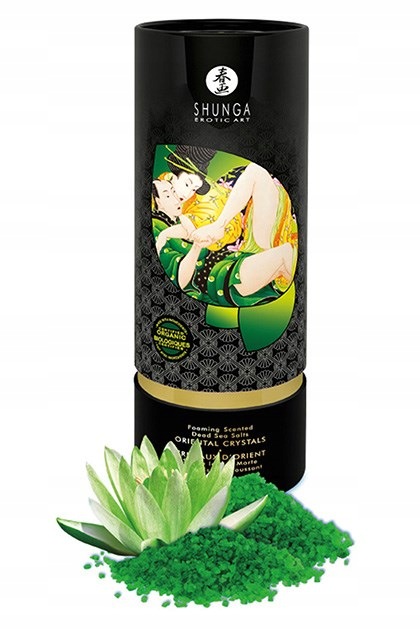 Sůl Do Koupele Lotos 600 G Shunga Zelená Mořská Voda Barevná