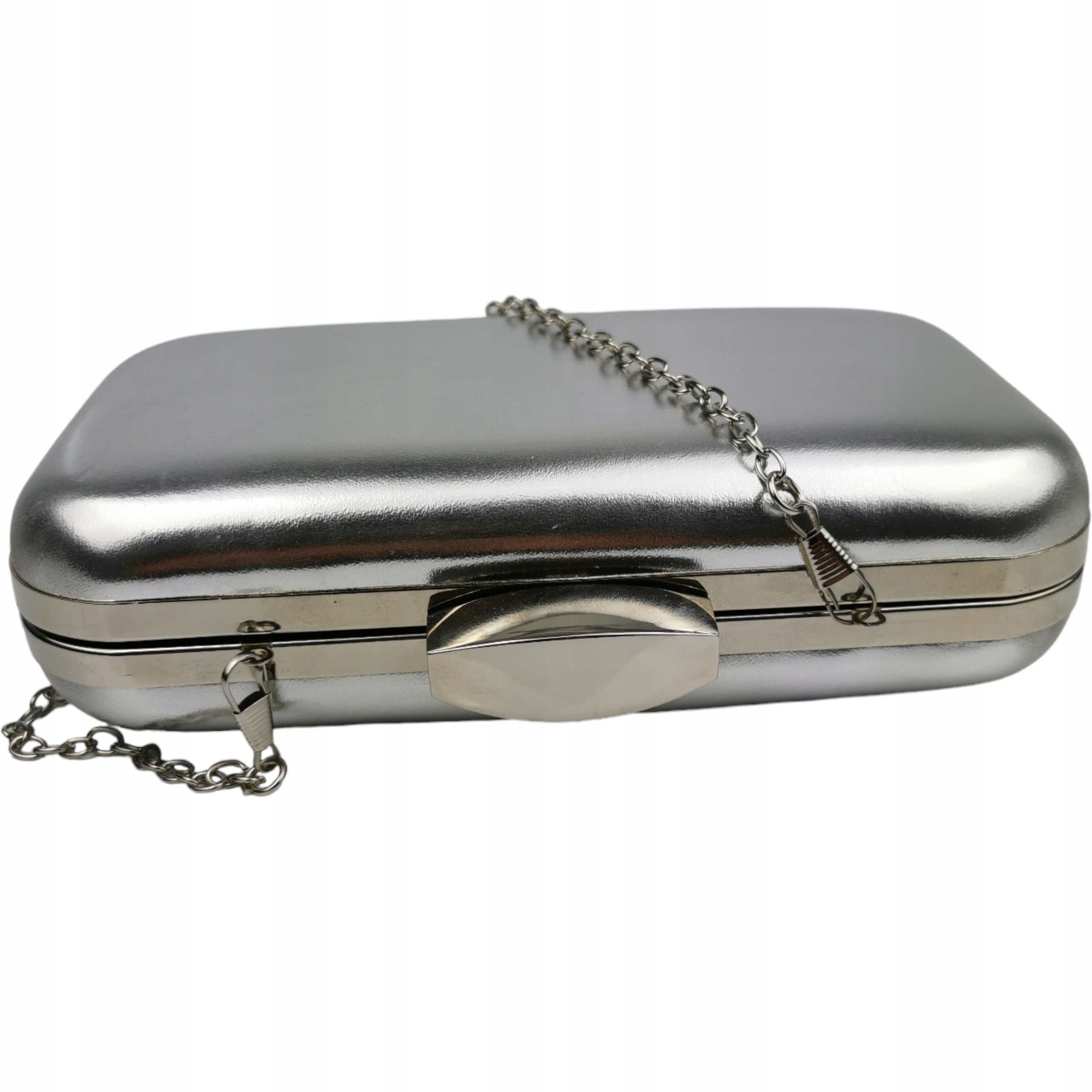 SREBRNA ELEGANCKA TOREBKA KOPERTÓWKA PUZDERKO NAŁAŃCUSZKU Marka inna