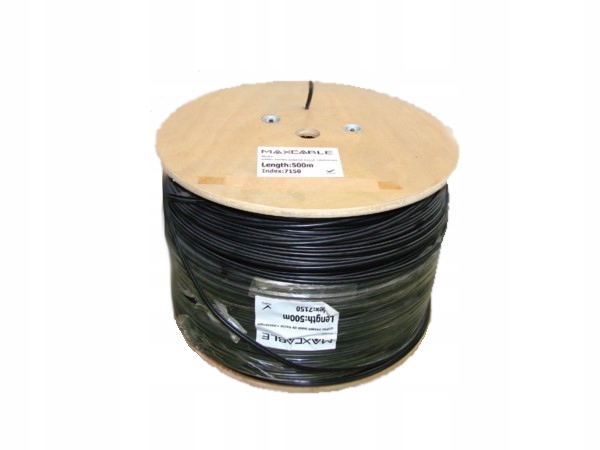 Kabel Utp Maxcable zewnętrzny z linką nośną 500m kat.5e