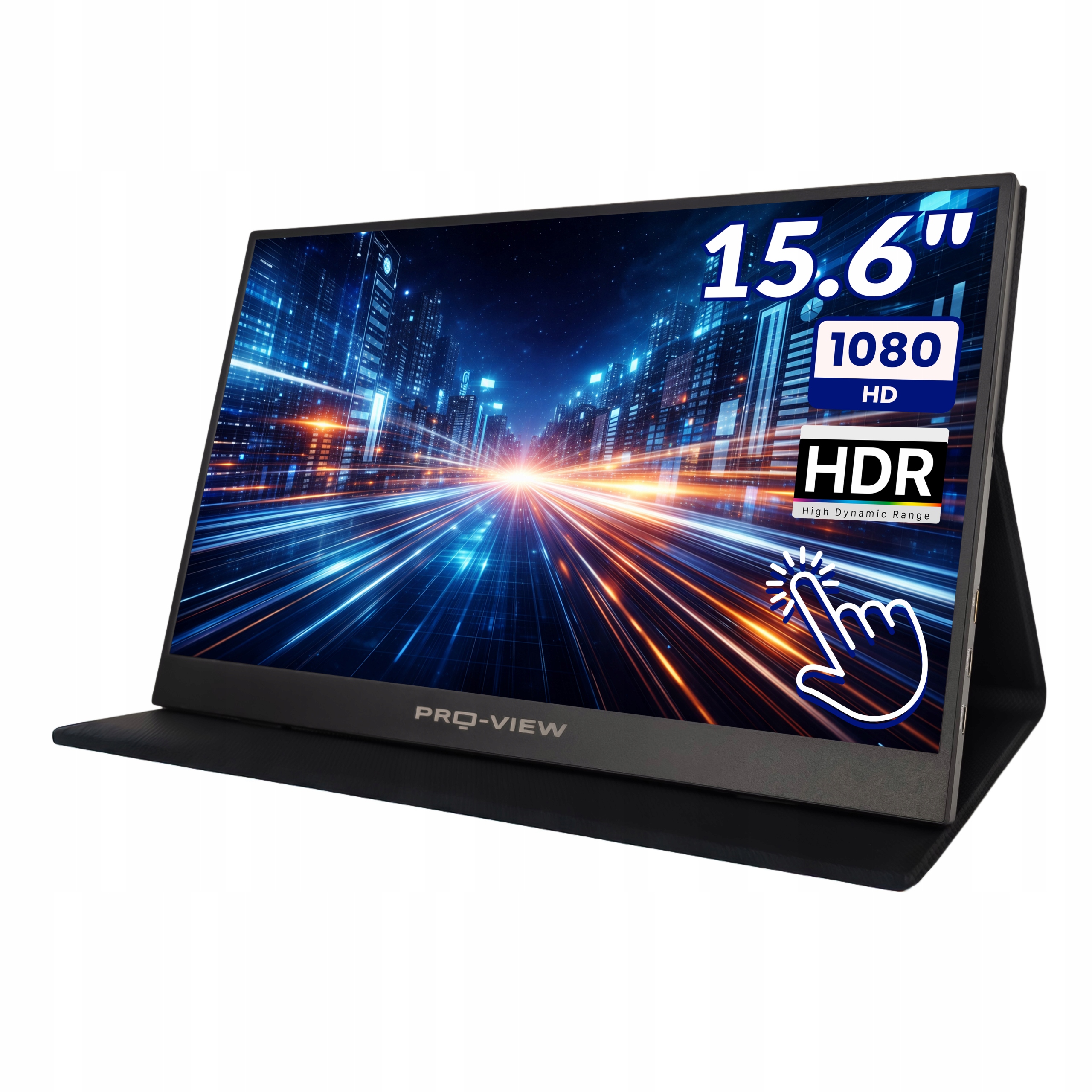 Přenosný dotykový monitor 15.6" Fullhd, Pro-View, Ips Hdr Usb-c pro notebook